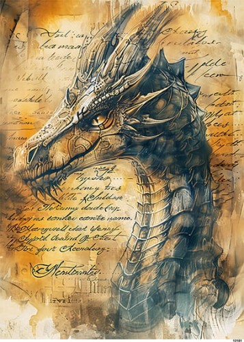Papier ryżowy do decoupage A5 Smok 10181