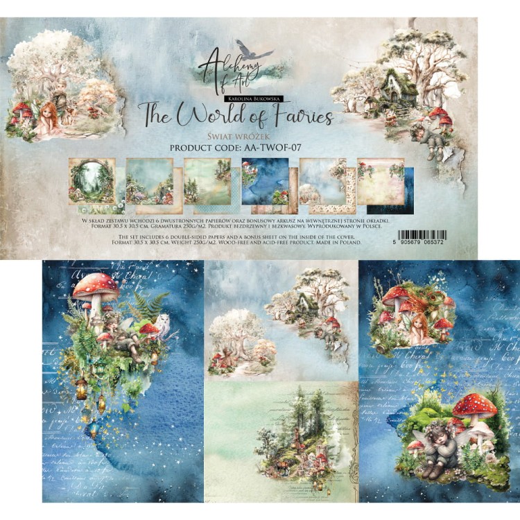 Zestaw papierów do scrapbookingu 30x30 The World of Fairies AA-TWOF-07 Alchemy of Art