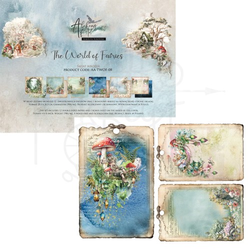 Zestaw papierów do scrapbookingu 20x20 The World of Fairies AA-TWOF-08 Alchemy of Art