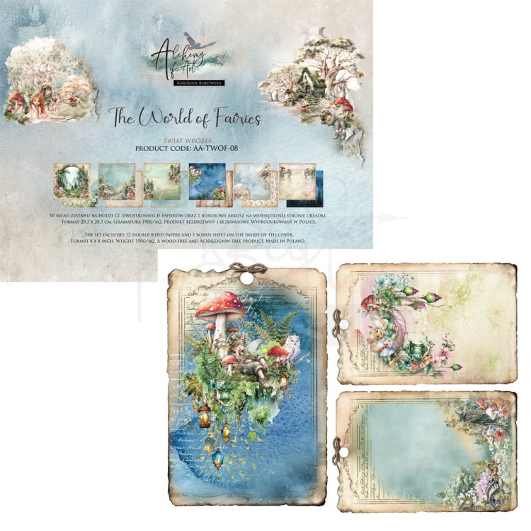 Zestaw papierów do scrapbookingu 20x20 The World of Fairies AA-TWOF-08 Alchemy of Art