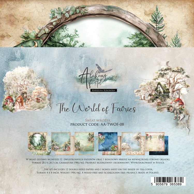Zestaw papierów do scrapbookingu 20x20 The World of Fairies AA-TWOF-08 Alchemy of Art