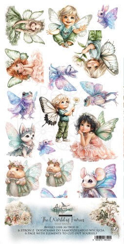 Zestaw papierów 15x30 dodatki do samodzielnego wycięcia The World of Fairies AA-TWOF-10 Alchemy of Art