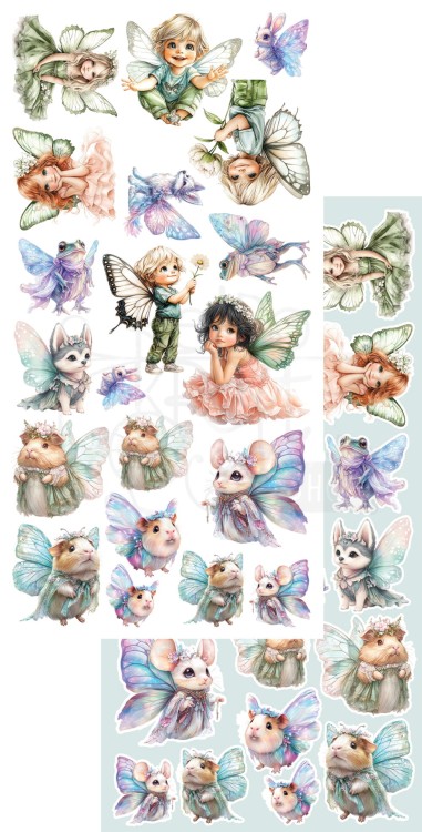 Zestaw papierów 15x30 dodatki do samodzielnego wycięcia The World of Fairies AA-TWOF-10 Alchemy of Art