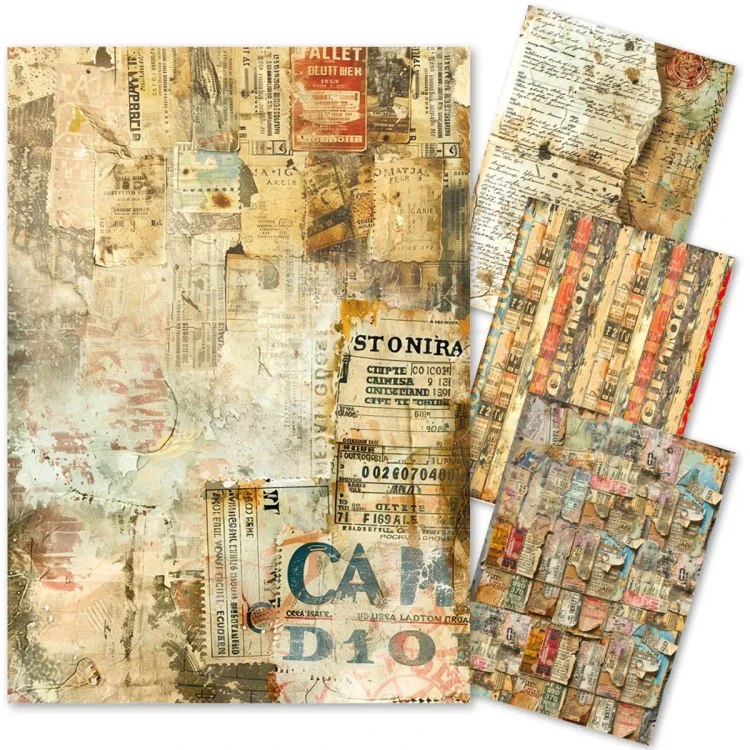 Papier ryżowy do scrapbookingu A4 Journey Ahead 4 arkusze MF006 Ciao Bella