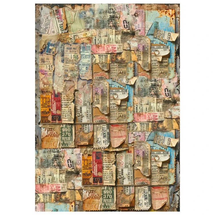 Papier ryżowy do scrapbookingu A4 Journey Ahead 4 arkusze MF006 Ciao Bella