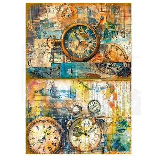 Papier ryżowy do scrapbookingu A4 Past Time 4 arkusze MF004 Ciao Bella