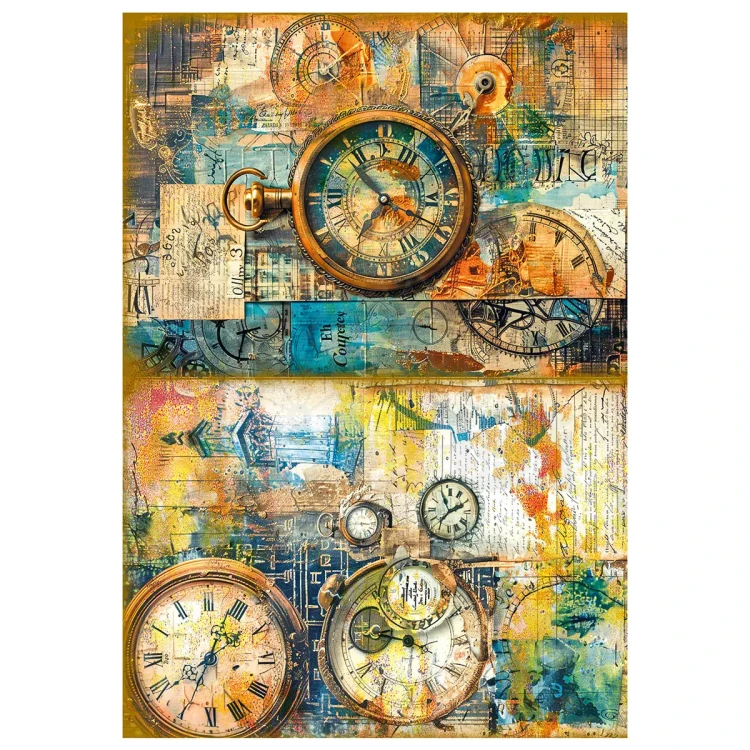 Papier ryżowy do scrapbookingu A4 Past Time 4 arkusze MF004 Ciao Bella