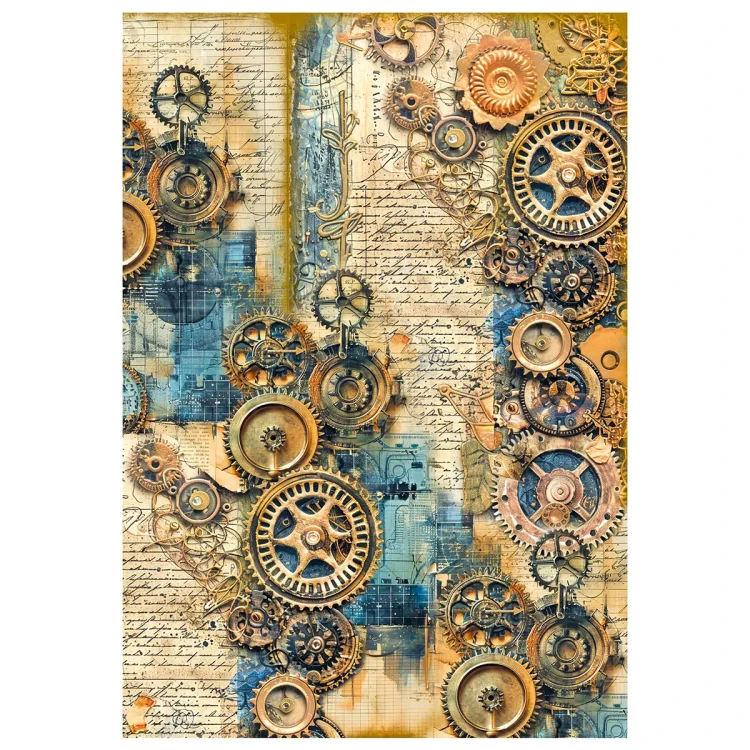 Papier ryżowy do scrapbookingu A4 Past Time 4 arkusze MF004 Ciao Bella