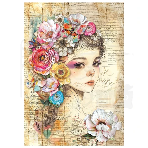 Papier ryżowy do scrapbookingu A4 Quintessential 4 arkusze MF003 Ciao Bella