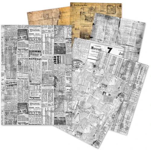 Zestaw papierów Tissue Paper A5 Newspapers 24 arkusze ME003 Ciao Bella
