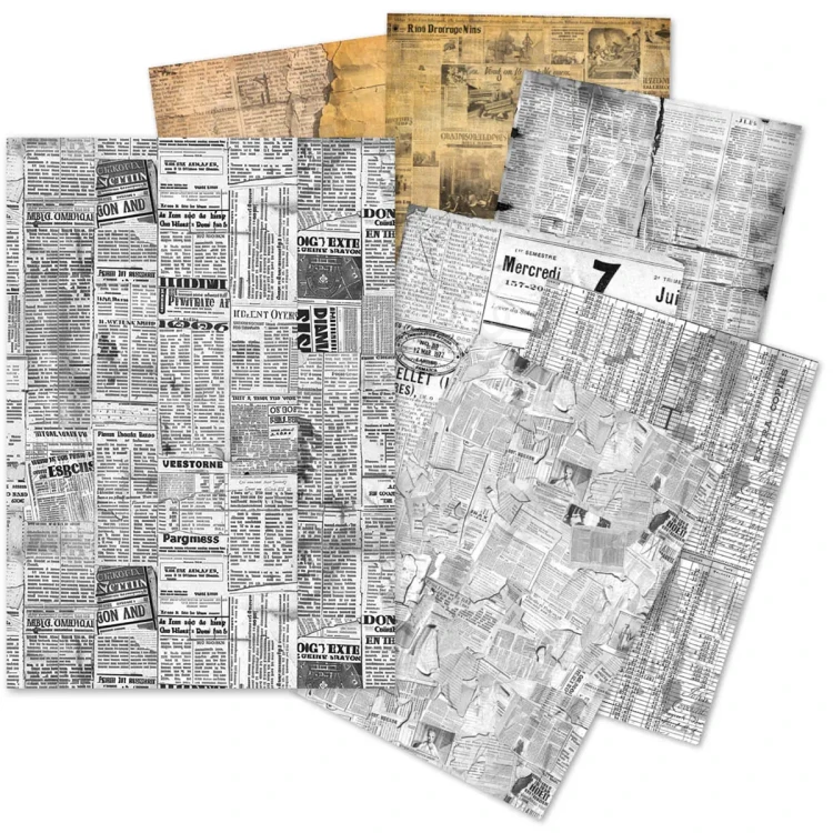Zestaw papierów Tissue Paper A5 Newspapers 24 arkusze ME003 Ciao Bella