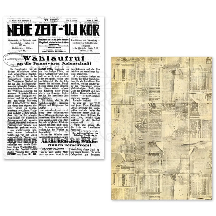 Zestaw papierów Tissue Paper A5 Newspapers 24 arkusze ME003 Ciao Bella