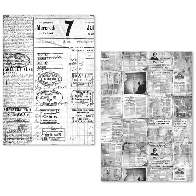 Zestaw papierów Tissue Paper A5 Newspapers 24 arkusze ME003 Ciao Bella