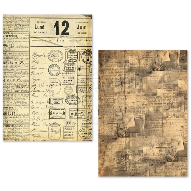 Zestaw papierów Tissue Paper A5 Newspapers 24 arkusze ME003 Ciao Bella