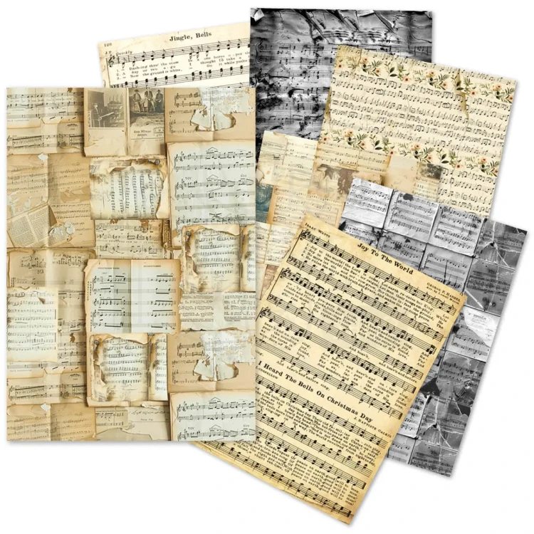 Zestaw papierów Tissue Paper A5 Music Sheet 24 arkusze ME002 Ciao Bella