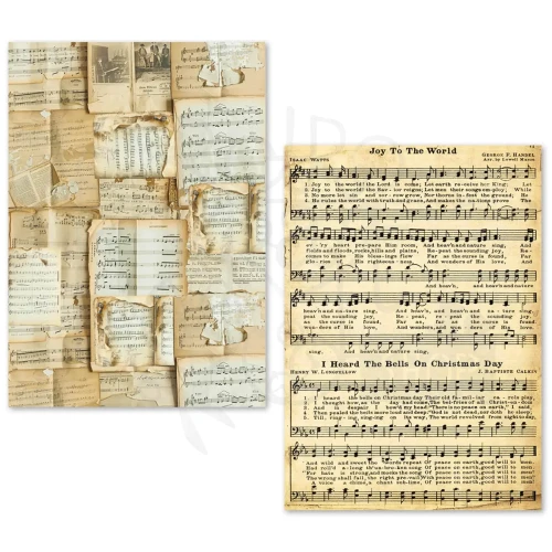 Zestaw papierów Tissue Paper A5 Music Sheet 24 arkusze ME002 Ciao Bella