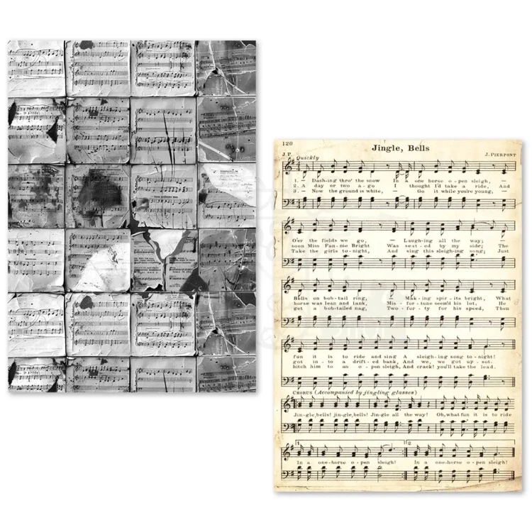 Zestaw papierów Tissue Paper A5 Music Sheet 24 arkusze ME002 Ciao Bella