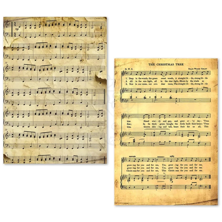 Zestaw papierów Tissue Paper A5 Music Sheet 24 arkusze ME002 Ciao Bella