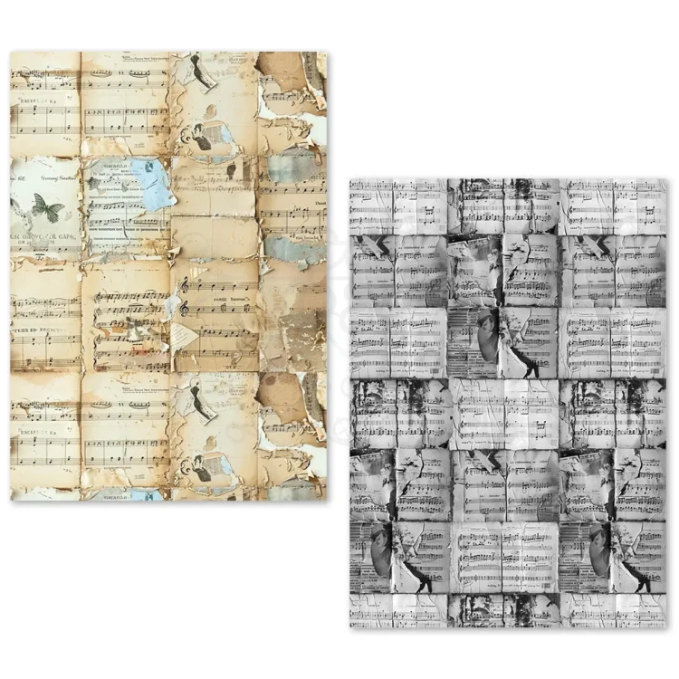 Zestaw papierów Tissue Paper A5 Music Sheet 24 arkusze ME002 Ciao Bella