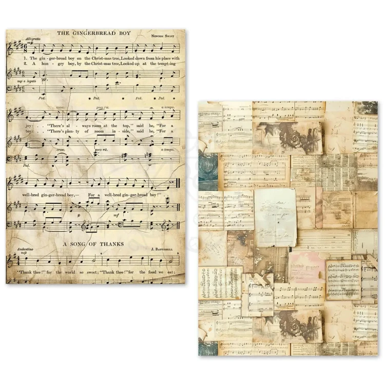 Zestaw papierów Tissue Paper A5 Music Sheet 24 arkusze ME002 Ciao Bella