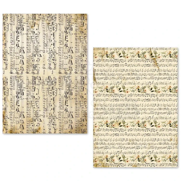 Zestaw papierów Tissue Paper A5 Music Sheet 24 arkusze ME002 Ciao Bella