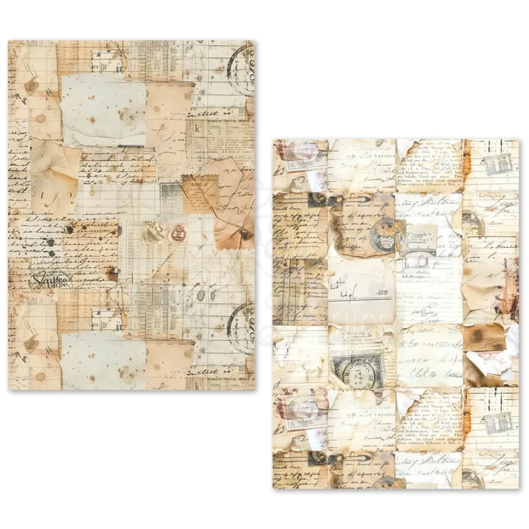 Zestaw papierów Tissue Paper A5 Vintage Manuscript 24 arkusze ME001 Ciao Bella