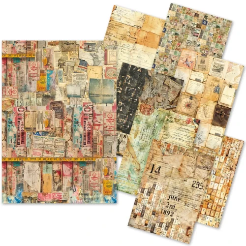 Zestaw A5 Tissue &amp; Vellum Paper Journey Ahead 8 arkuszy MC006 Ciao Bella