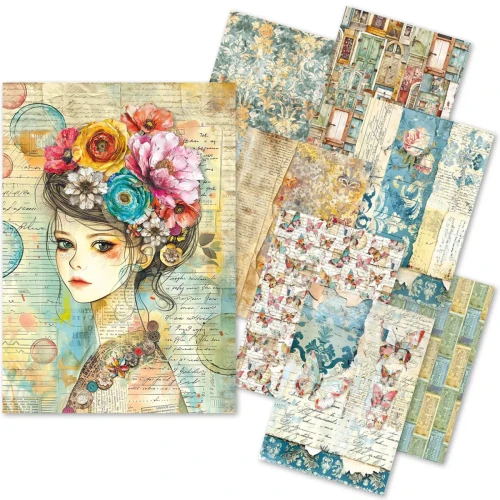 Zestaw A5 Tissue &amp; Vellum Paper Quintessential 8 arkuszy MC003 Ciao Bella