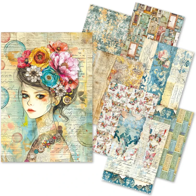 Zestaw A5 Tissue &amp; Vellum Paper Quintessential 8 arkuszy MC003 Ciao Bella