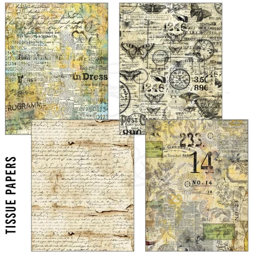 Zestaw A5 Tissue &amp; Vellum Paper Time Capsule 8 arkuszy MC001 Ciao Bella