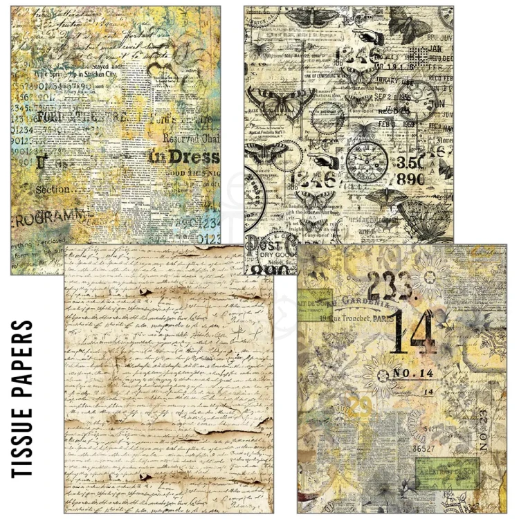 Zestaw A5 Tissue &amp; Vellum Paper Time Capsule 8 arkuszy MC001 Ciao Bella