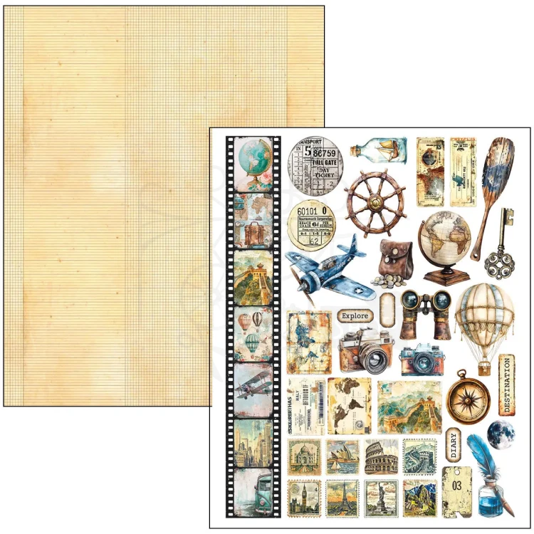 Zestaw papierów Mixed Media Book A4 Journey Ahead 50 arkuszy MA006 Ciao Bella