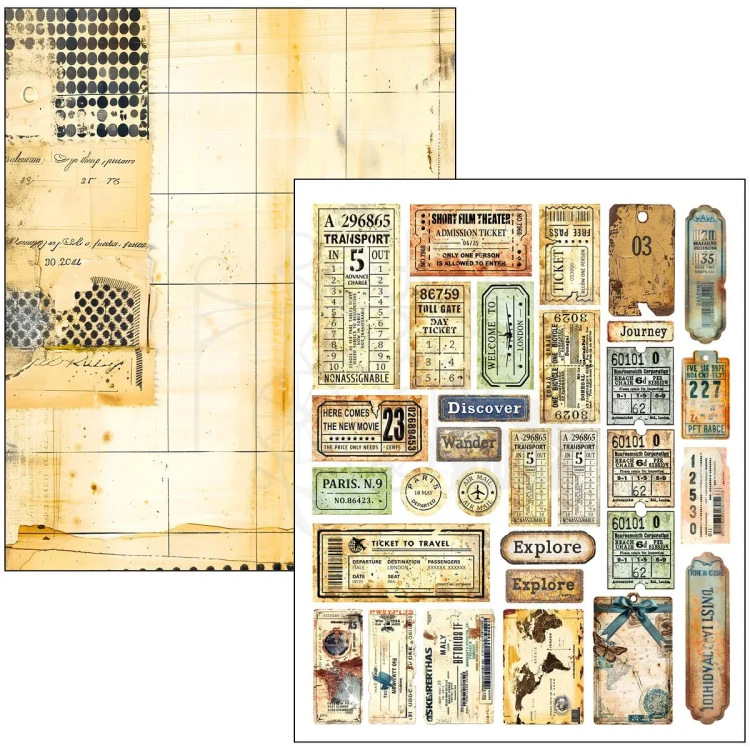 Zestaw papierów Mixed Media Book A4 Journey Ahead 50 arkuszy MA006 Ciao Bella