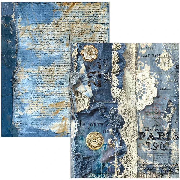 Zestaw papierów Mixed Media Book A4 Urban Blue Denim 50 arkuszy MA002 Ciao Bella