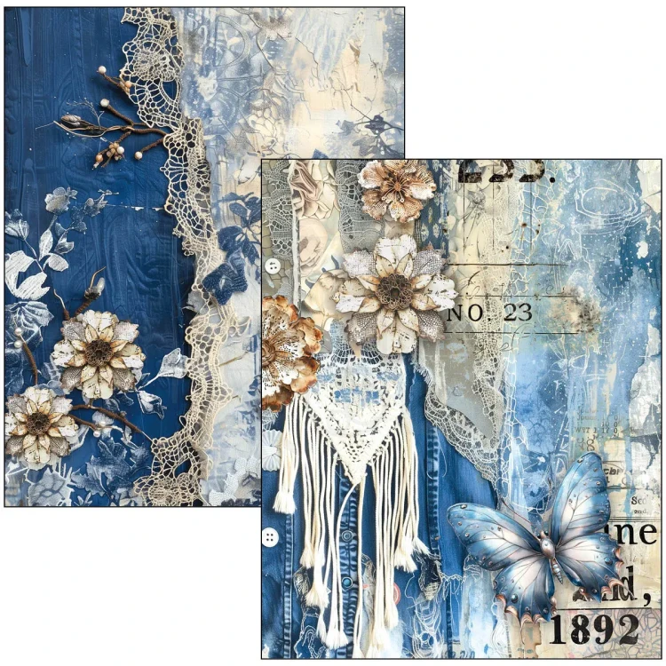 Zestaw papierów Mixed Media Book A4 Urban Blue Denim 50 arkuszy MA002 Ciao Bella