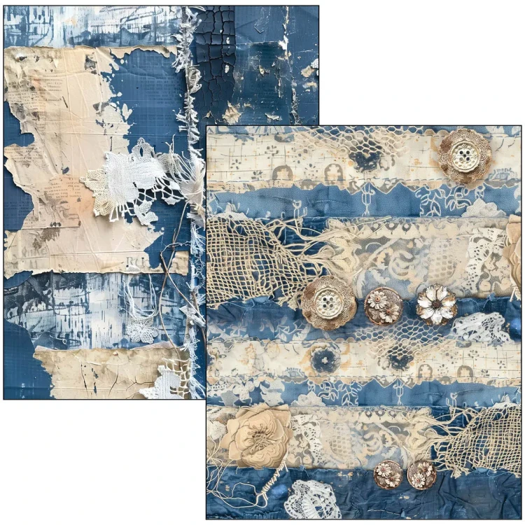 Zestaw papierów Mixed Media Book A4 Urban Blue Denim 50 arkuszy MA002 Ciao Bella
