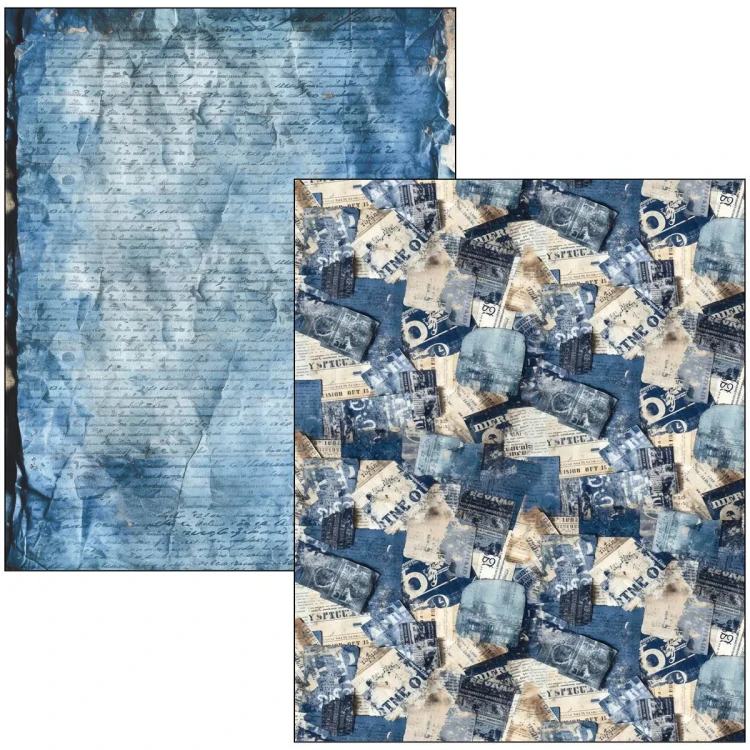 Zestaw papierów Mixed Media Book A4 Urban Blue Denim 50 arkuszy MA002 Ciao Bella