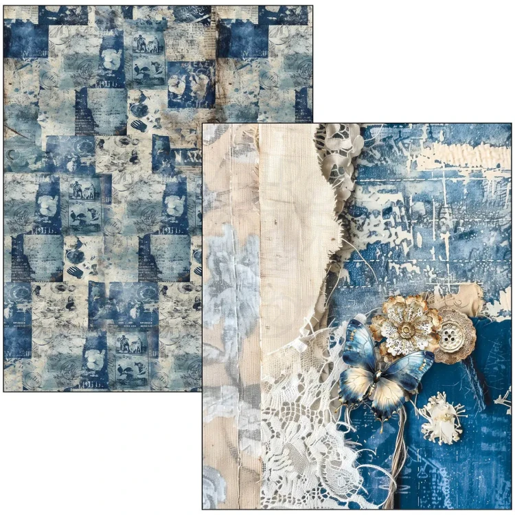 Zestaw papierów Mixed Media Book A4 Urban Blue Denim 50 arkuszy MA002 Ciao Bella