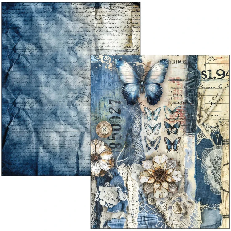 Zestaw papierów Mixed Media Book A4 Urban Blue Denim 50 arkuszy MA002 Ciao Bella