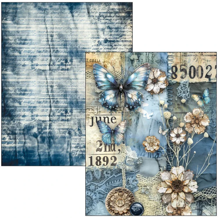 Zestaw papierów Mixed Media Book A4 Urban Blue Denim 50 arkuszy MA002 Ciao Bella