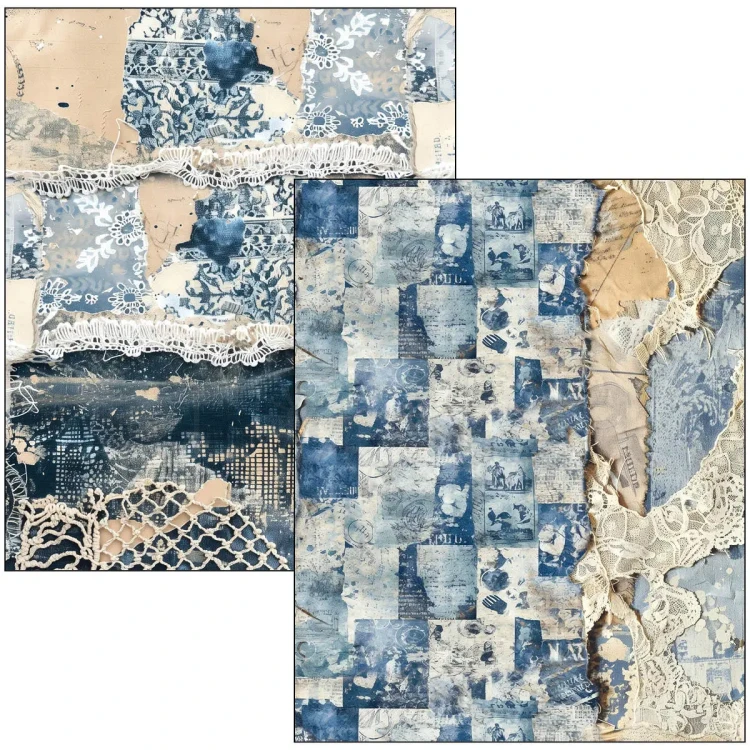 Zestaw papierów Mixed Media Book A4 Urban Blue Denim 50 arkuszy MA002 Ciao Bella