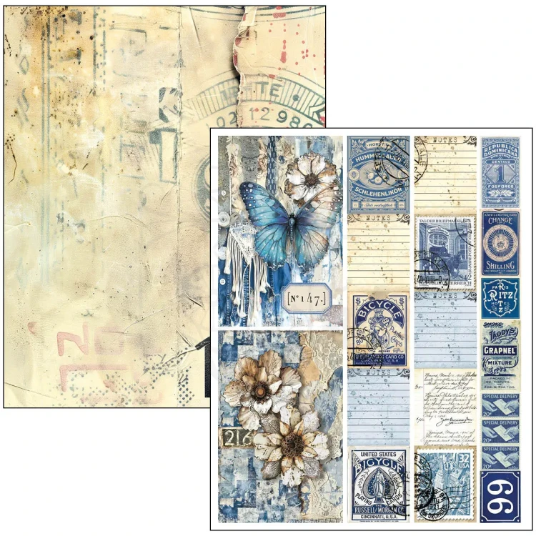Zestaw papierów Mixed Media Book A4 Urban Blue Denim 50 arkuszy MA002 Ciao Bella