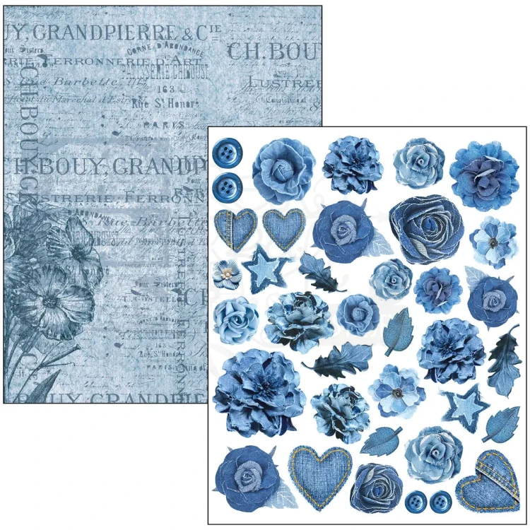 Zestaw papierów Mixed Media Book A4 Urban Blue Denim 50 arkuszy MA002 Ciao Bella