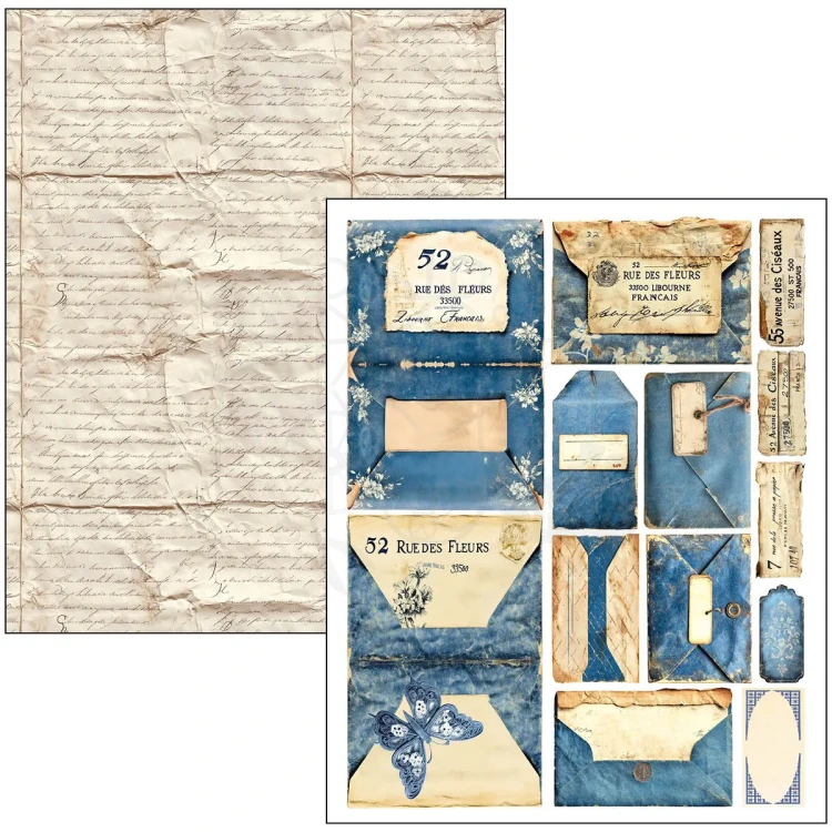 Zestaw papierów Mixed Media Book A4 Urban Blue Denim 50 arkuszy MA002 Ciao Bella