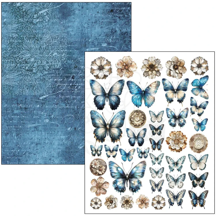 Zestaw papierów Mixed Media Book A4 Urban Blue Denim 50 arkuszy MA002 Ciao Bella