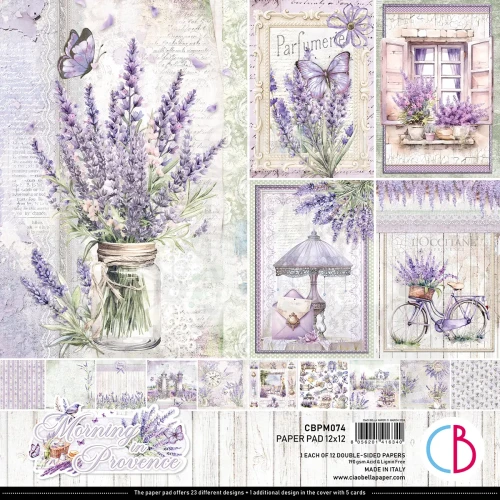 Zestaw papierów do scrapbookingu 30x30 Morning in Provence 12 szt CBPM074 Ciao Bella