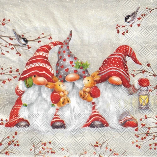 Serwetka 33x33 - Trzy skrzaty