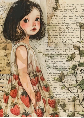 Papier ryżowy do decoupage A5 Mała dziewczynka 10881