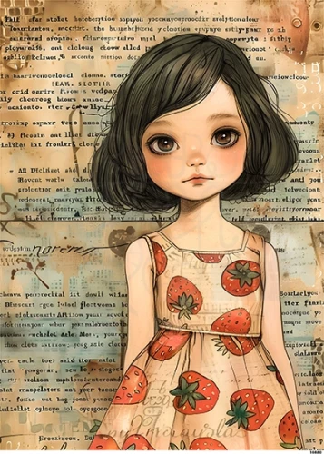 Papier ryżowy do decoupage A5 Mała dziewczynka 10880