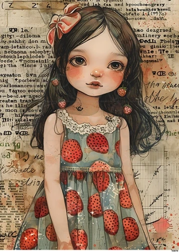 Papier ryżowy do decoupage A5 Mała dziewczynka 10879